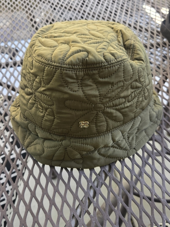 Sandro Accessories - Sandro Daisy Quilted Floral Bucket Hat - Olive Green